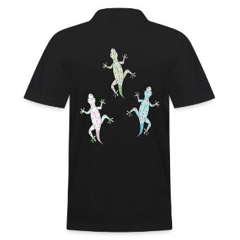 Lézards Lézard Gecko Faune Zoo Animaux Zoo - Polo Homme - noir - Dos - Kai (181cm)
