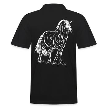 Cheval - Polo Homme - noir - Dos - Kai (181cm)