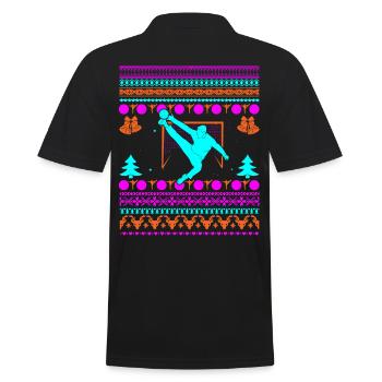 Handball player Ugly Christmas handball goalkeeper - Men's Polo Shirt - black - Back - Kai (181cm)