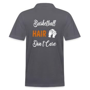 Les cheveux de basket-ball ne s’en soucient pas - Polo Homme - charbon - Dos - Nico (186cm)