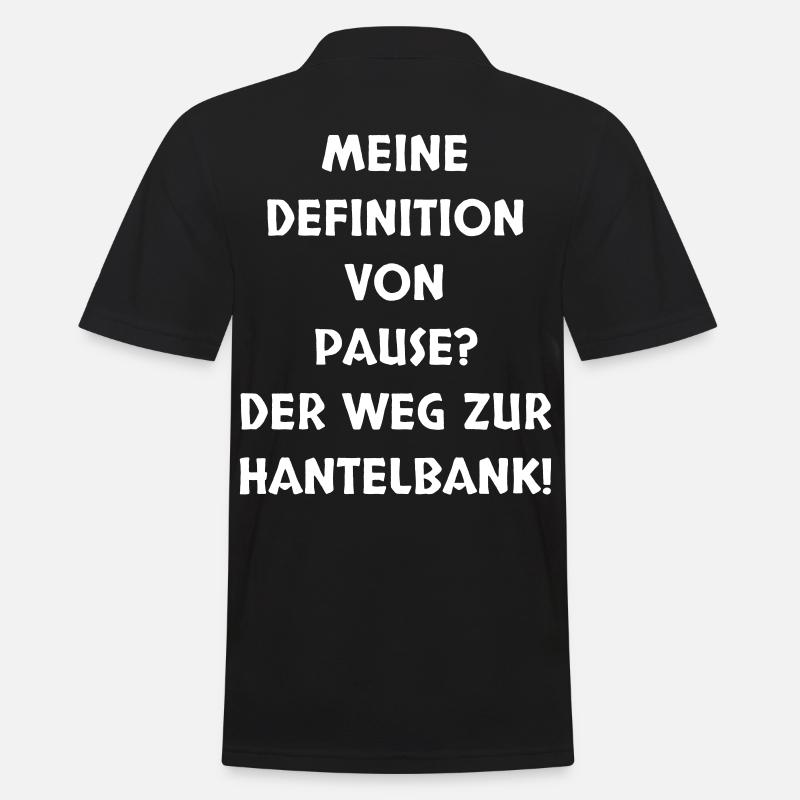Ma définition de la pause ? Le chemin vers le banc de musculation - Polo Homme - noir