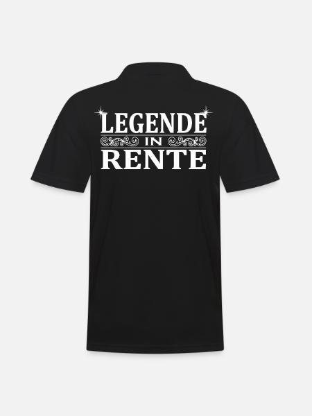 Legende in Rente Ornament - Männer Poloshirt - Schwarz