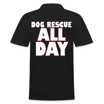 Dogs Animal Welfare - Men's Polo Shirt - black - Back - Kai (181cm)