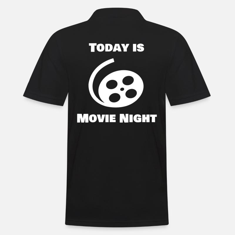 Aujourd'hui, c'est la soirée cinéma - Polo Homme - noir