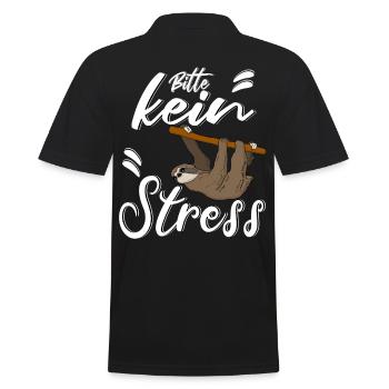 juste refroidir s'il vous plaît pas de stress - Polo Homme - noir - Dos - Kai (181cm)