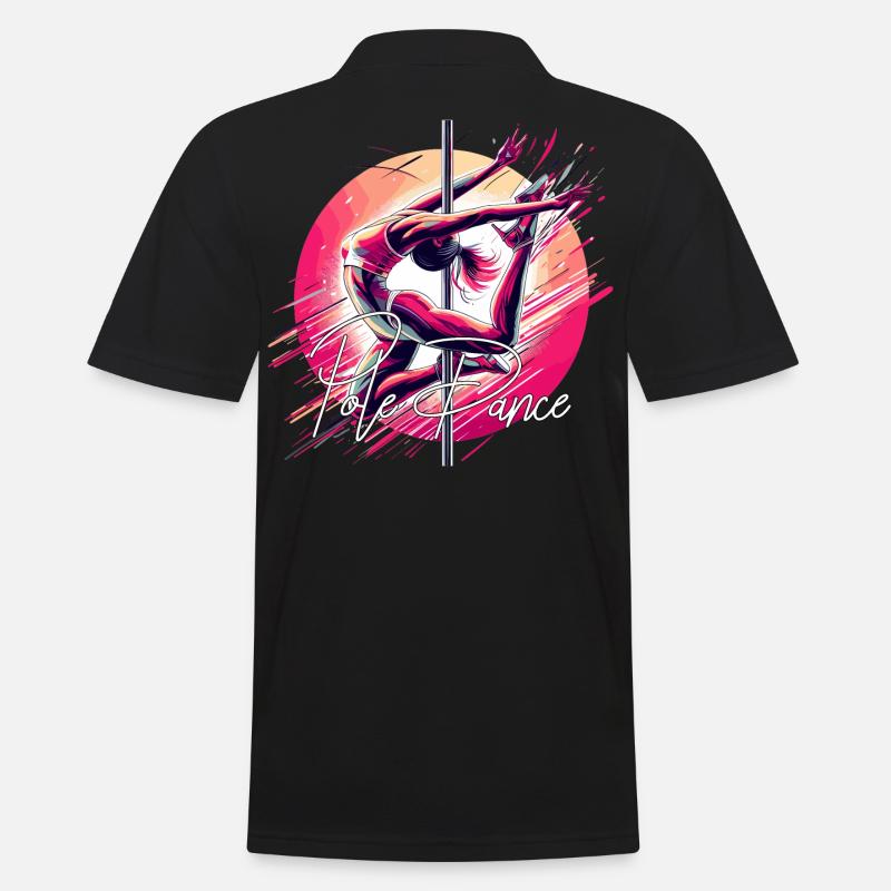 Pole Dance Dynamik pink Geschenk - Männer Poloshirt - Schwarz