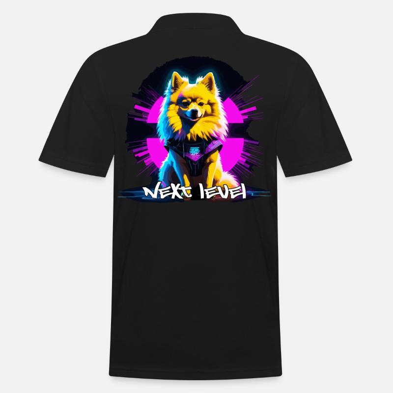Petit Spitz Spitz Next Level Cyber Dog Cadeau - Polo Homme - noir