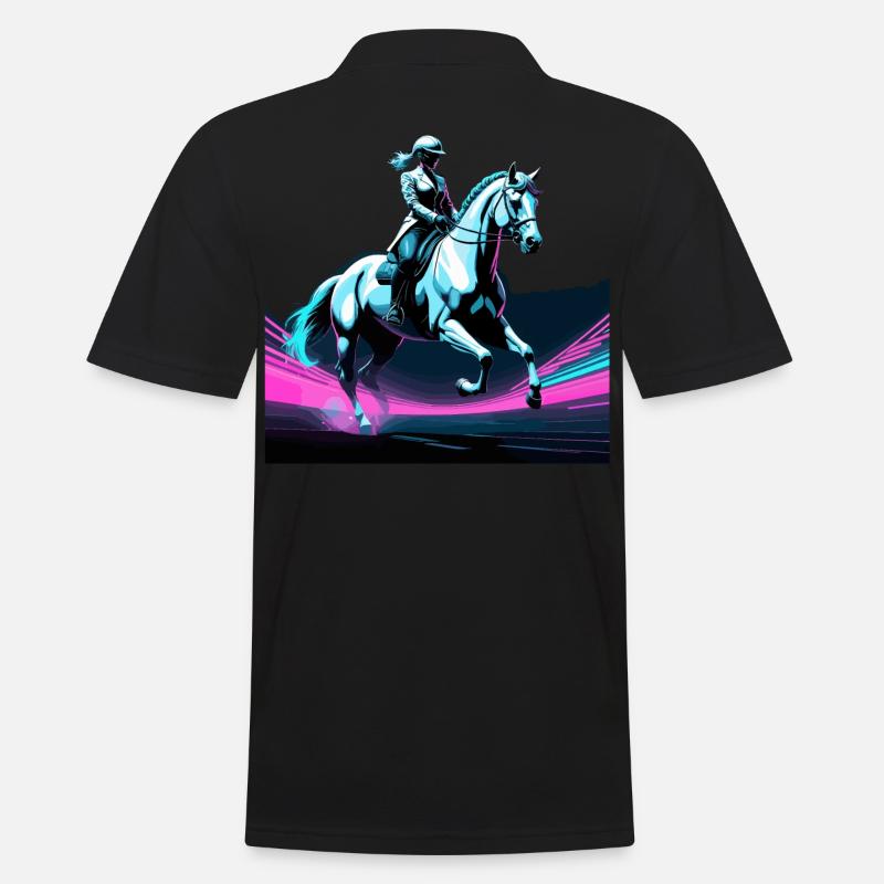 Dressage Équitation Cheval Dynamic Gift - Polo Homme - noir