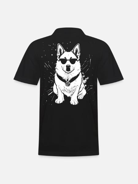 Cool dog in sunglasses - Men's Polo Shirt - black