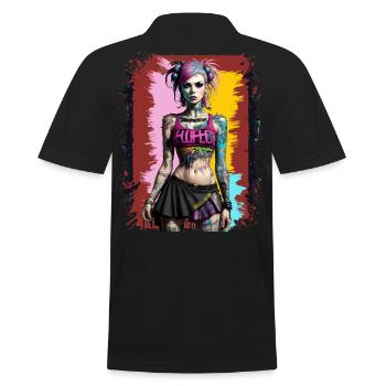 Jolie fille punk - Polo Homme - noir - Dos - Kai (181cm)