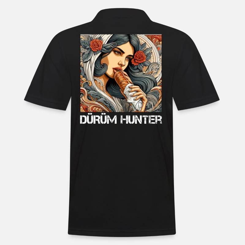 Dürüm Hunter Kebab Gift - Men's Polo Shirt - black