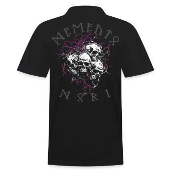 Crâne Memento Mori - Polo Homme - noir - Dos - Kai (181cm)