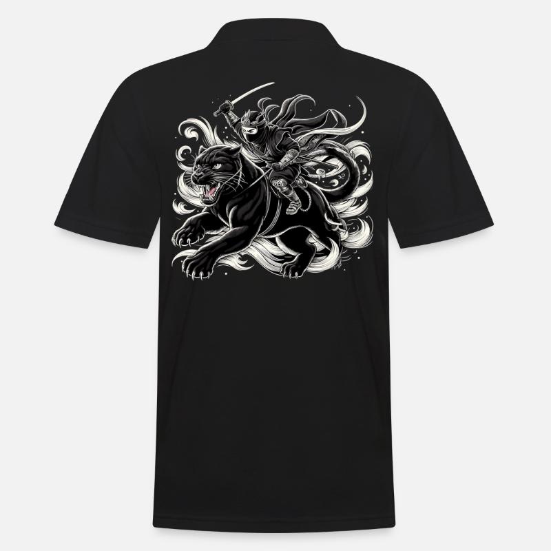 Ninja Jaguar Ninjato Gift - Men's Polo Shirt - black