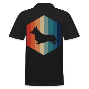 Corgi Vintage Hexagone - Polo Homme - noir - Dos - Kai (181cm)