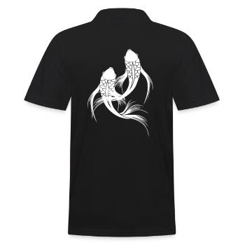 Fish Fish Asia Japan Kids Child - Men's Polo Shirt - black - Back - Kai (181cm)