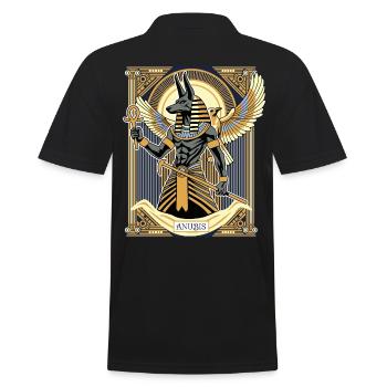 ANUBIS Der Herr der Unterwelt - Männer Poloshirt - Schwarz - Hinten - Kai (181cm)