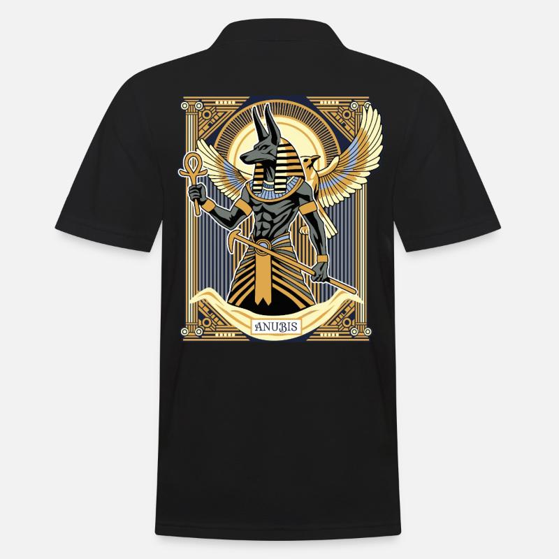 ANUBIS Der Herr der Unterwelt - Männer Poloshirt - Schwarz