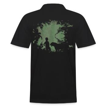 Conte de fées jungle tigre garçon loup enfant - Polo Homme - noir - Dos - Kai (181cm)