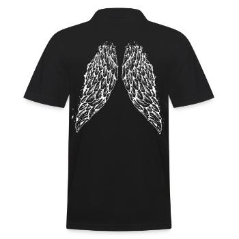 Mercenary Couleur - Ailes - Angel Wings - Polo Homme - noir - Dos - Kai (181cm)