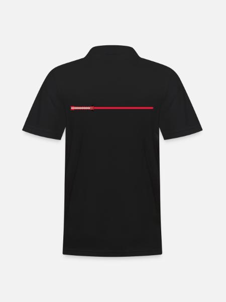 Lichtschwert Rot - Männer Poloshirt - Schwarz