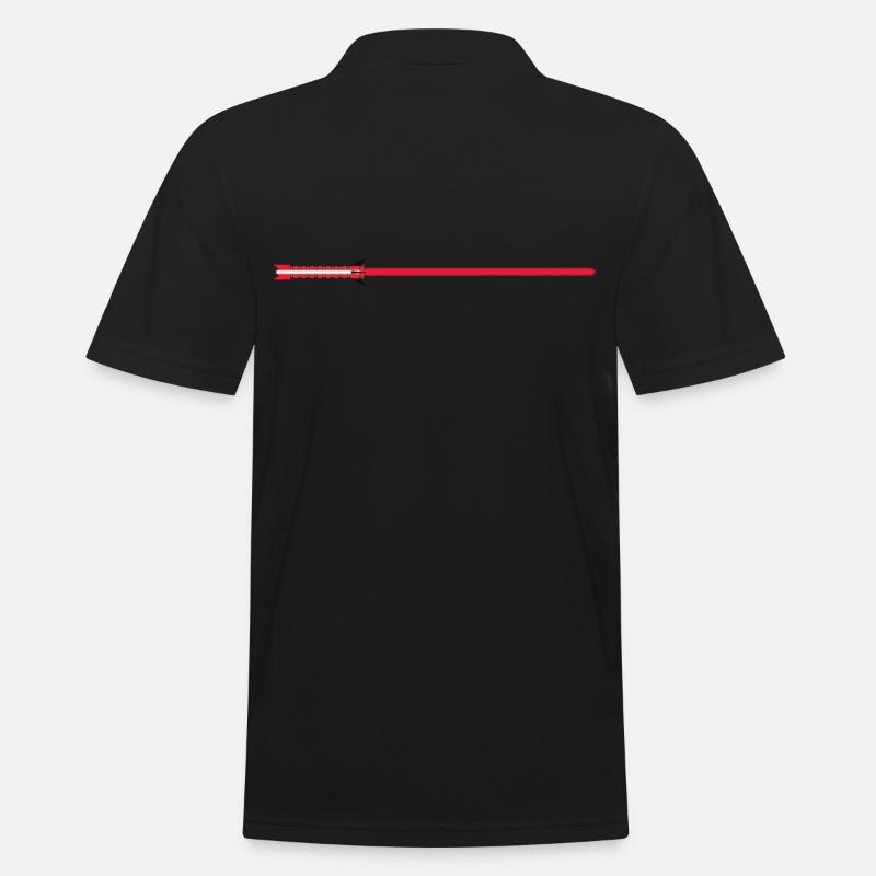 Lichtschwert Rot - Männer Poloshirt - Schwarz