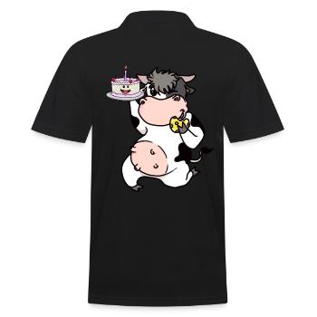Pâtissier boulanger gâteau gâteau de la vache métiers - Polo Homme - noir - Dos - Kai (181cm)