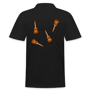Ukulele - Männer Poloshirt - Schwarz - Hinten - Kai (181cm)