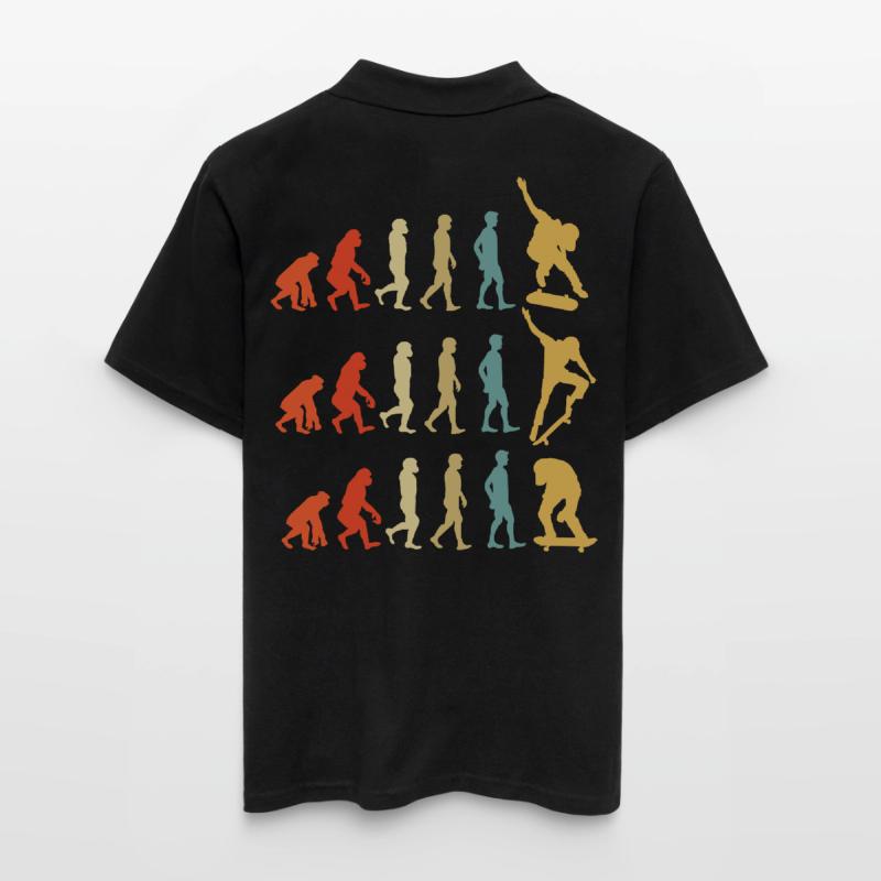 Skateboard Evolution Gift Men's Polo Shirt