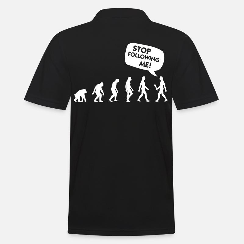 Die Evolution eines Stalkers - Männer Poloshirt - Schwarz