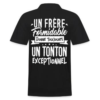 Tshirt pour Frère / Oncle - Un Tonton Exceptionnel - Polo Homme - noir - Dos - Kai (181cm)