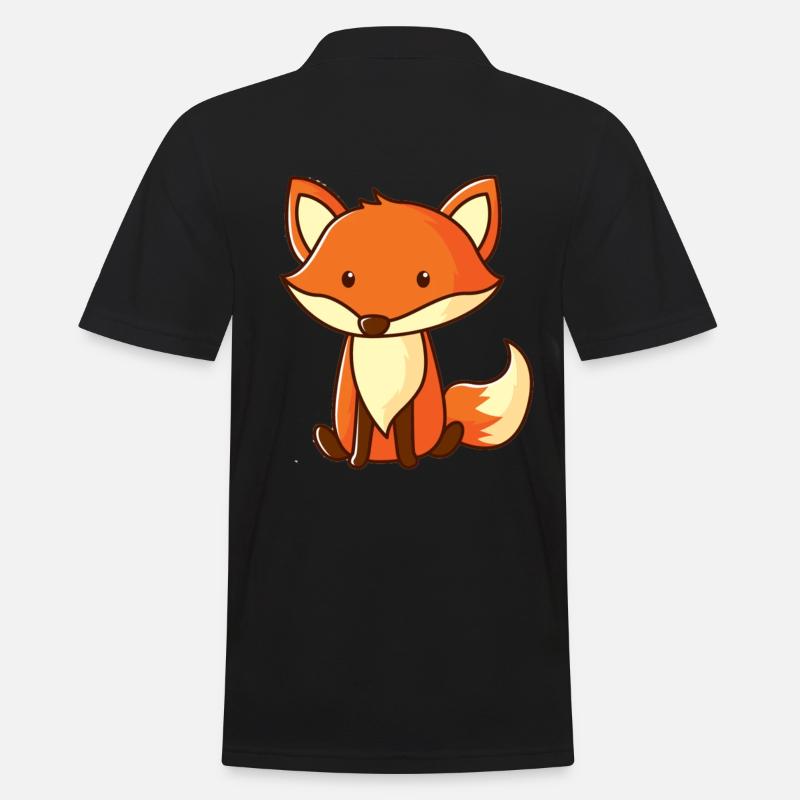 Süßer Fuchs Geschenkidee Kinder Geburtstag - Männer Poloshirt - Schwarz