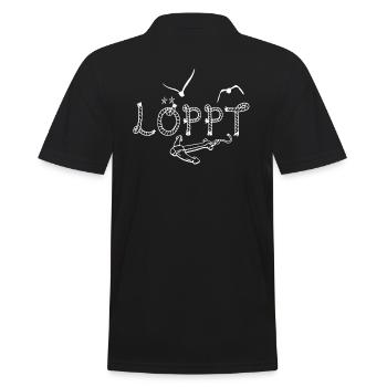 Löppt - Men's Polo Shirt - black - Back - Kai (181cm)