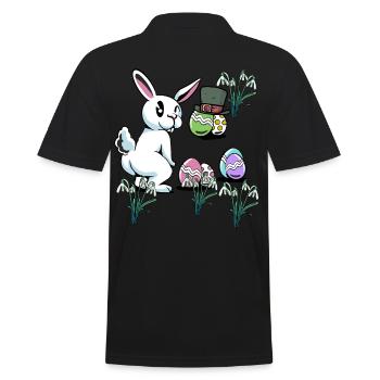 Oreille Disquette Enfant Oeufs Pâques Chapeau Rongeur Lapin - Polo Homme - noir - Dos - Kai (181cm)