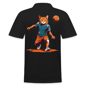 Chat de handball Style streetwear iconique - Polo Homme - noir - Dos - Kai (181cm)