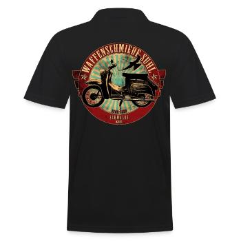 Simson Schwalbe KR51 - Männer Poloshirt - Schwarz - Hinten - Kai (181cm)