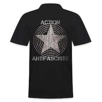 action antifasciste italy spain - Men's Polo Shirt - black - Back - Kai (181cm)