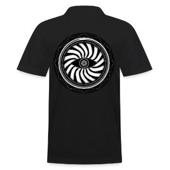 Eye of Psychedelic Wisdom - Men's Polo Shirt - black - Back - Kai (181cm)