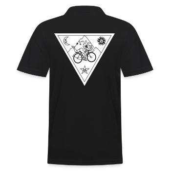 Albert Hofmann LSD Triangle Black & White - Men's Polo Shirt - black - Back - Kai (181cm)