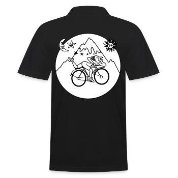 Albert Hofmann LSD 1943 Circle Black & White - Men's Polo Shirt - black - Back - Kai (181cm)