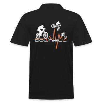 Downhill - vtt mtb vélo de descente Heartbeat - Polo Homme - noir - Dos - Kai (181cm)