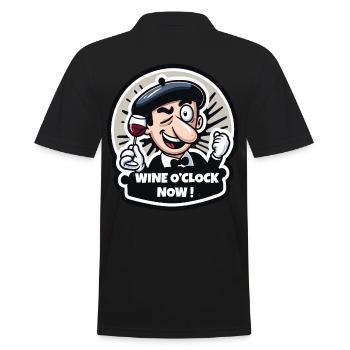 Pour les amateurs de vin humour - Polo Homme - noir - Dos - Kai (181cm)