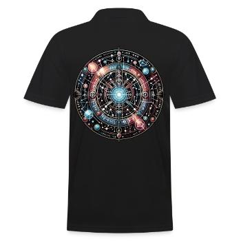 Runes viking et constellations mystiques nordiques - Polo Homme - noir - Dos - Kai (181cm)