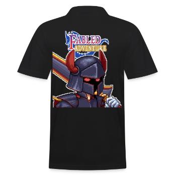 Fabled Adventure - Männer Poloshirt - Schwarz - Hinten - Kai (181cm)