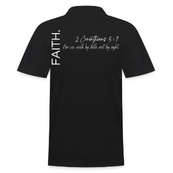 Foi - 2 Corinthiens 5:7 Conception chrétienne - Polo Homme - noir - Dos - Kai (181cm)