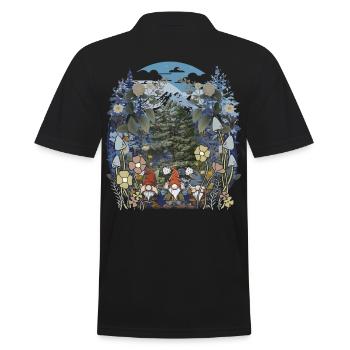 Habitant de la forêt, Nature sauvage, Fantaisie, Créature mythique, Nature, Enfant - Polo Homme - noir - Dos - Kai (181cm)