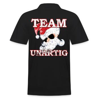 Weihnachten Lustige Sprüche - Männer Poloshirt - Schwarz - Hinten - Kai (181cm)