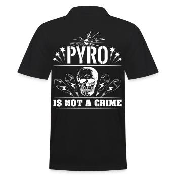 Pyro is not a Crime Fireworks New Years Eve - Men's Polo Shirt - black - Back - Kai (181cm)