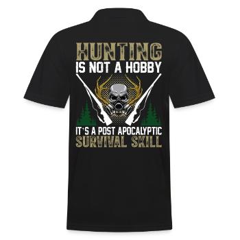 Hunting I Chasse I Chasse n’est pas un hobby - Polo Homme - noir - Dos - Kai (181cm)