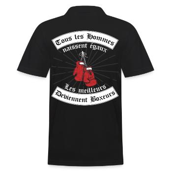 les meilleurs deviennent boxeurs | gant de boxe - Polo Homme - noir - Dos - Kai (181cm)