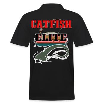Catfish Elite - Männer Poloshirt - Schwarz - Hinten - Kai (181cm)